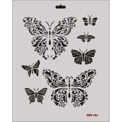 Rich New Seri N-104 Stencil 35x25cm