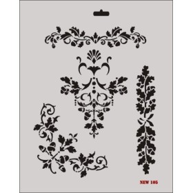 Rich New Seri N-105 Stencil 35x25cm