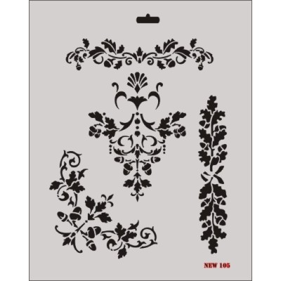 Rich New Seri N-105 Stencil 35x25cm