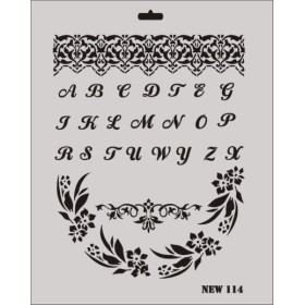 Rich New Seri N-114 Stencil 35x25cm