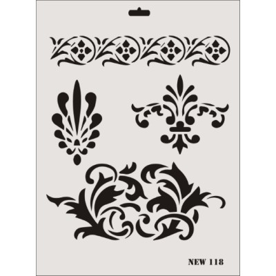 Rich New Seri N-118 Stencil 35x25cm