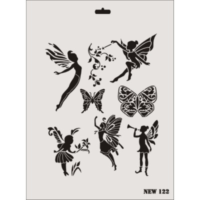 Rich New Seri N-122 Stencil 35x25cm