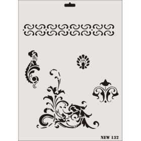 Rich New Seri N-132 Stencil 35x25cm