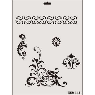 Rich New Seri N-132 Stencil 35x25cm