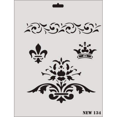 Rich New Seri N-134 Stencil 35x25cm