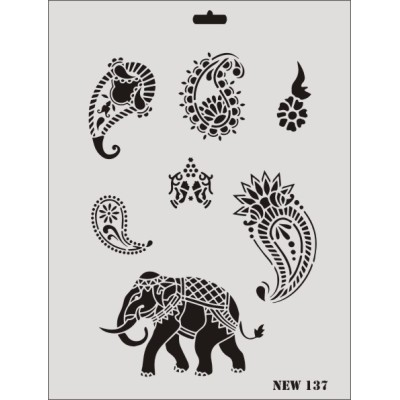 Rich New Seri N-137 Stencil 35x25cm