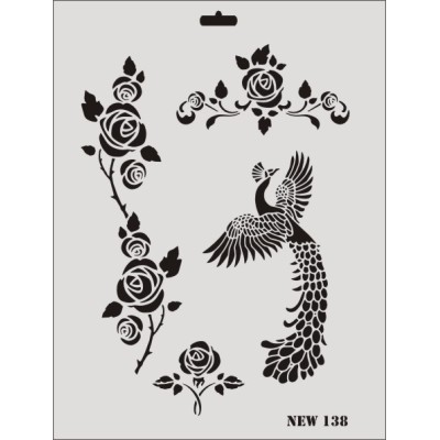 Rich New Seri N-138 Stencil 35x25cm