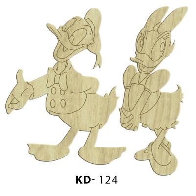 Donald ve Daisy Duck Paket Süs Ahşap Obje KD-124