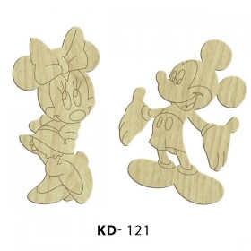 Minnie ve Mickey Mouse Paket Süs Ahşap Obje KD-121