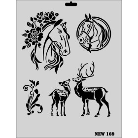 Rich New Seri N-169 Stencil 35x25cm