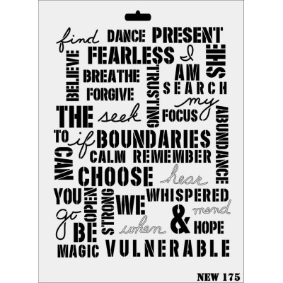 Rich New Seri N-175 Stencil 35x25cm
