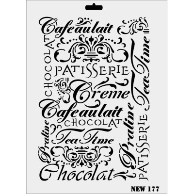 Rich New Seri N-177 Stencil 35x25cm