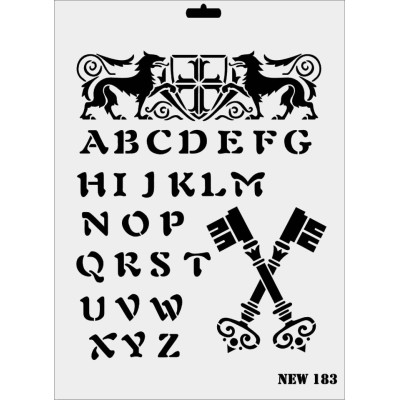 Rich New Seri N-183 Stencil 35x25cm