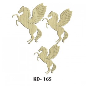3'lü Pegasus At Paket Süs Ahşap Obje KD-165