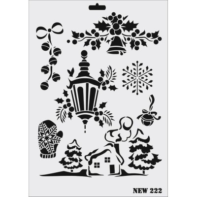 Rich New Seri N-222 Stencil 35x25cm