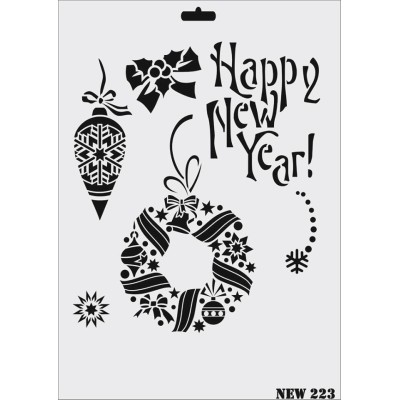 Rich New Seri N-223 Stencil 35x25cm