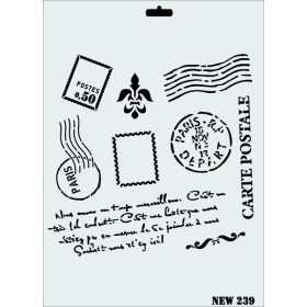 Rich New Seri N-239 Stencil 35x25cm