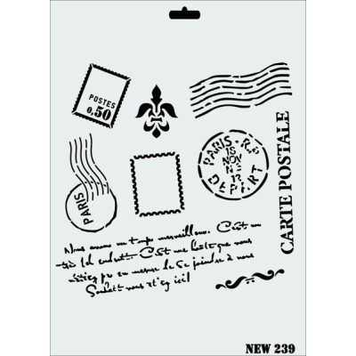 Rich New Seri N-239 Stencil 35x25cm