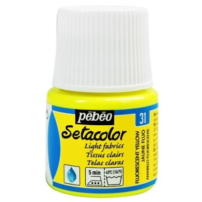 Pebeo Setacolor Transparent 31 Fosforlu Sarı Kumaş Boyası
