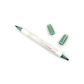 Zig Çift Uçlu Yaldızlı Kaligrafi Kalemi 2 mm + 3.5 mm Metalik Yeşil
