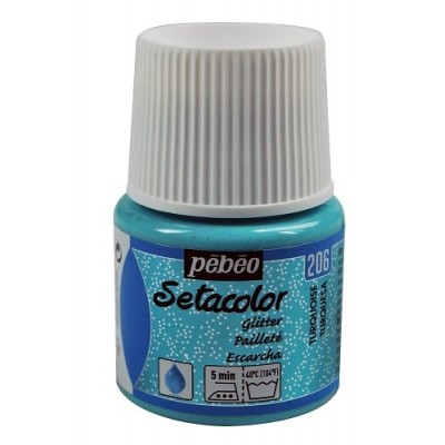 Pebeo Setacolor Glitter Turquoise 206