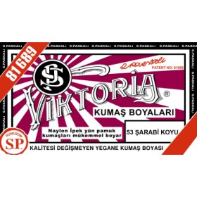 Viktoria Toz Kumaş Boyası 53 Şarabi Koyu