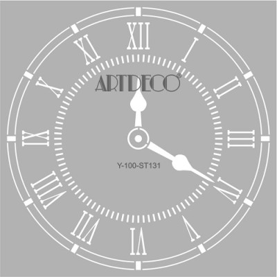 Artdeco Stencil  Saat 30x30cm -ST131