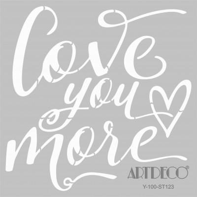 Artdeco Stencil Love You More 30x30cm-ST123