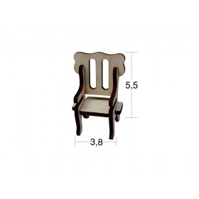 Banket Sandalye Minyatür Ahşap Obje MN 05
