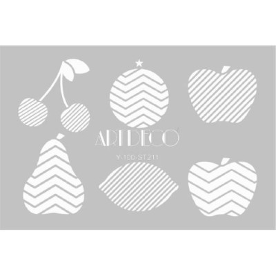 Artdeco Stencil A4 21x29cm Meyveler -ST211