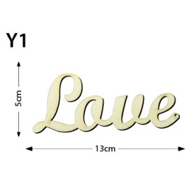 Lazer Kesim Ahşap Obje Yazı Love Y1 Ahşap Obje Y1