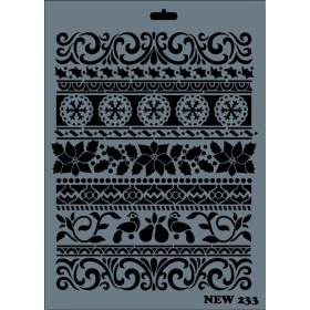Rich New Seri N-233 Stencil 35x25cm
