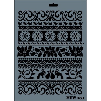 Rich New Seri N-233 Stencil 35x25cm