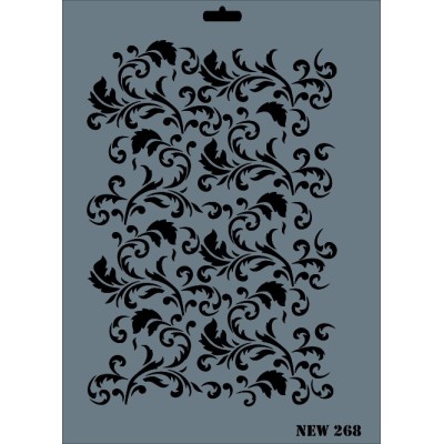 Rich New Seri N-268 Stencil 35x25cm