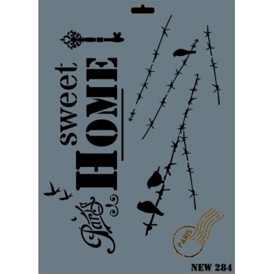 Rich New Seri N-284 Stencil 35x25cm