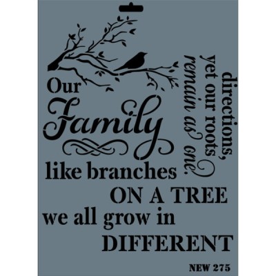 Rich New Seri N-275 Stencil 35x25cm