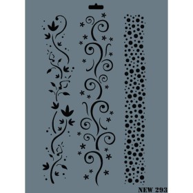 Rich New Seri N-293 Stencil 35x25cm