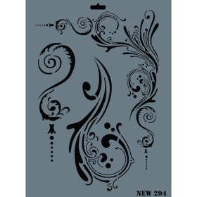 Rich New Seri N-294 Stencil 35x25cm