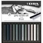 Lyra Polycrayons Soft - Toz Pastel 12 Renk GRİ TONLAR