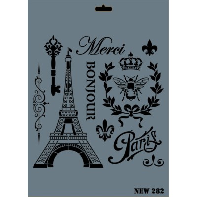 Rich New Seri N-282 Stencil 35x25cm