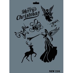 Rich New Seri N-216 Stencil 35x25cm