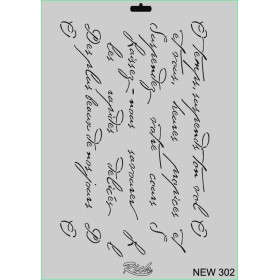 Rich New Seri N- Stencil 35x25cm