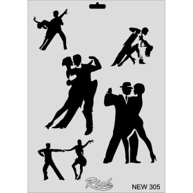 Rich New Seri N-305 Stencil 35x25cm