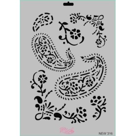 Rich New Seri N-316 Stencil 35x25cm