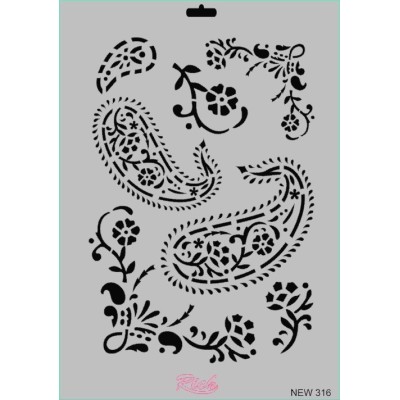 Rich New Seri N-316 Stencil 35x25cm