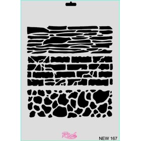 Rich New Seri N-167 Stencil 35x25cm