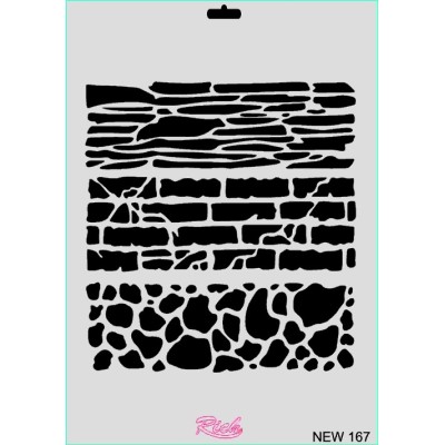Rich New Seri N-167 Stencil 35x25cm