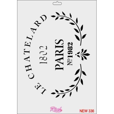 Rich New Seri N-336 Stencil 35x25cm