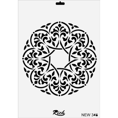 Rich New Seri N-346 Stencil 35x25cm