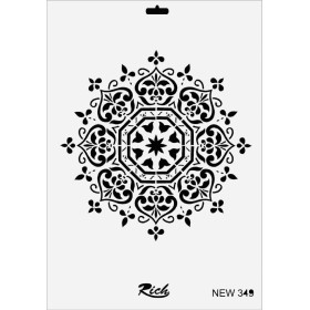 Rich New Seri N-349 Stencil 35x25cm